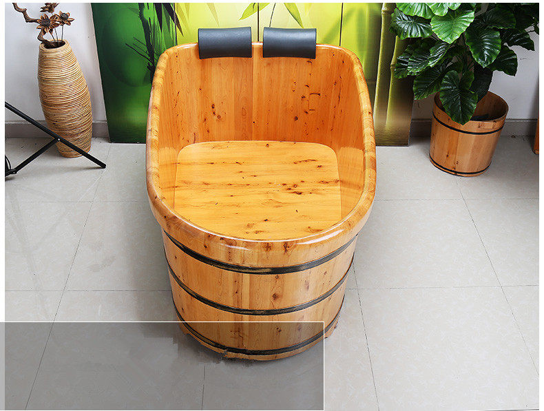 康西大地雙人柏木浴桶成人家用泡澡大木盆實木洗澡桶情侶沐浴盆