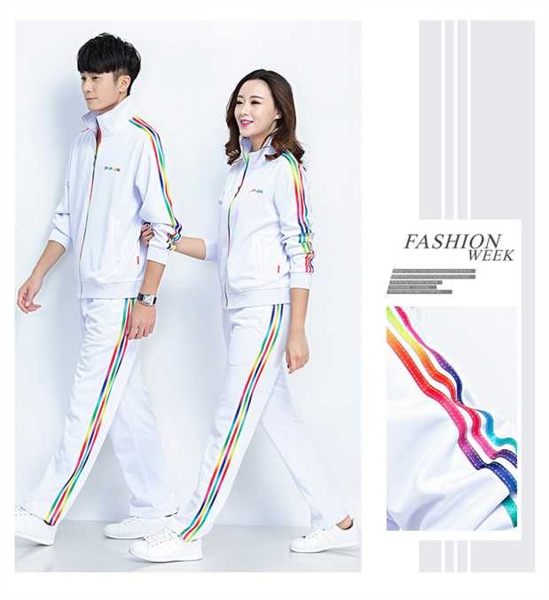 Jinguan 2017 mới to lớn màu đỏ phù hợp với trang phục thể thao tay dài Jiamusi thể dục nhịp điệu hạnh phúc bước nhảy nam nữ - Thể thao sau quần dài chạy bộ nam