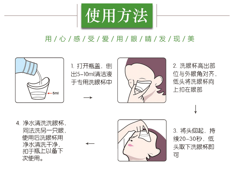SF Fruida Eyewash Heart Love Trà xanh Hyaluronic Acid Clean Eye Care Liquid kem dưỡng thâm mắt