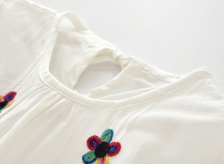 Trẻ em 3 bé gái 5 tay áo 62017 mới 8 hè 9 áo thun ngắn tay ngọn 10 búp bê áo thun cotton 11 tuổi quần áo trẻ em giá rẻ