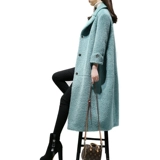 Бархатная длинная демисезонная куртка, золотое бархатное пальто, средней длины, 2018, в корейском стиле, увеличенная толщина