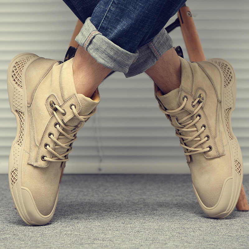 马丁靴男冬季加绒保暖高帮工装鞋子中帮男鞋潮鞋英伦棉鞋雪地靴子