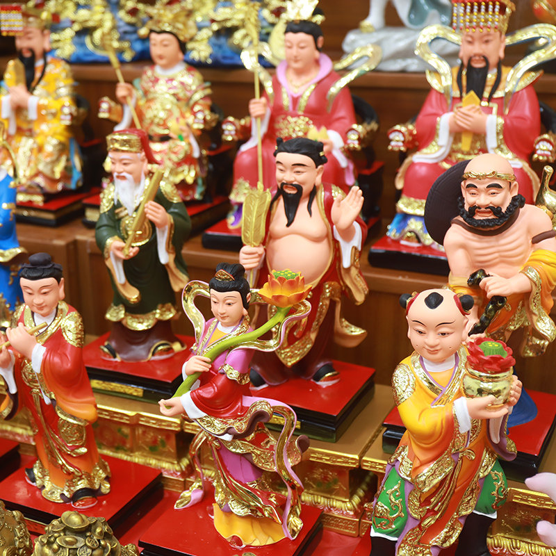 Ciyuan Pavilion Eight Immortals Crossing the Sea ornaments Eight Immortals Lv Dongbin Statue Buddha Han Xiangzi He Xianggu Tieguai Li Zhang Guolao