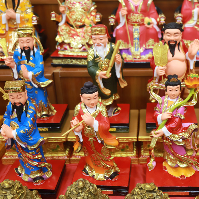 Ciyuan Pavilion Eight Immortals Crossing the Sea ornaments Eight Immortals Lv Dongbin Statue Buddha Han Xiangzi He Xianggu Tieguai Li Zhang Guolao
