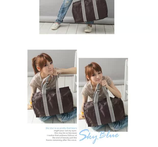 Túi du lịch chống nước nylon túi du lịch có thể gập được túi du lịch dung lượng lớn túi thể dục túi du lịch khoảng cách ngắn túi da du lịch