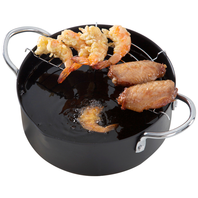 Exported to Japan, multi-functional non-stick frying pan, double-eared frying pan, iron pan with filter rack, self-reserved, buy it