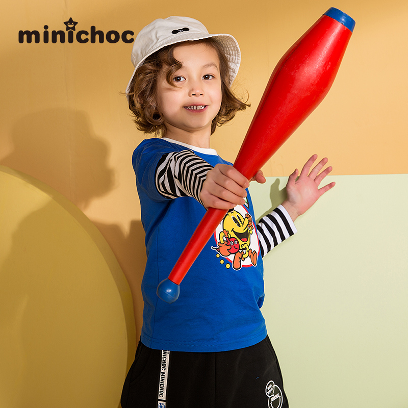 Minichoc trẻ em mới cho trẻ em đáy T-shirt dài tay ở phù hợp với phong cách thời trang trẻ em lớn của.