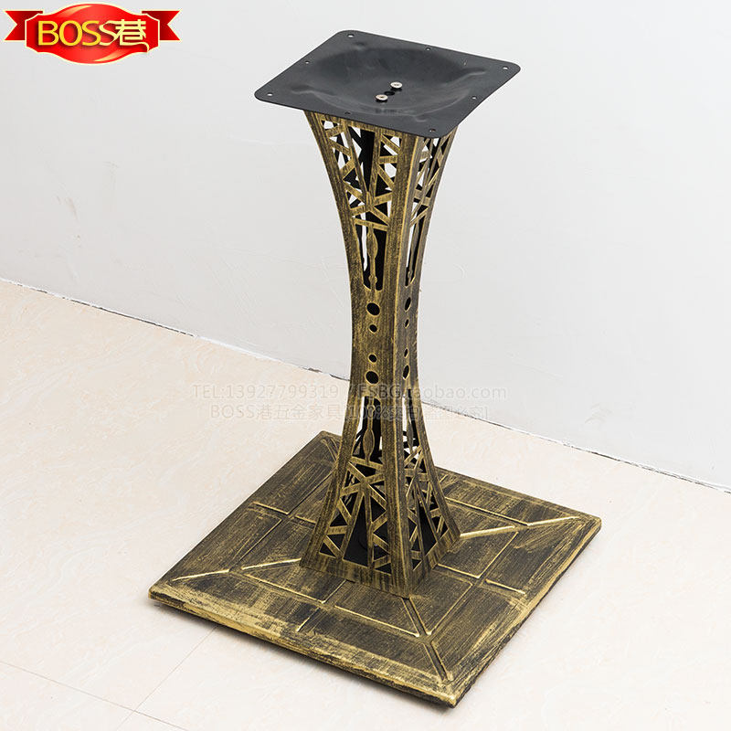 New Rose Gold Small Brute Waist Retro Copper Iron Tower Column Thickened Base Table Footed Cast Iron Iron Art Table Feet