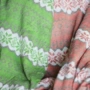 Enticement DIY Handmade Green dưa hấu Bông tuyết đỏ Dân tộc Dệt vải len Vải Harlan Gió 1/4 m vải chất cotton