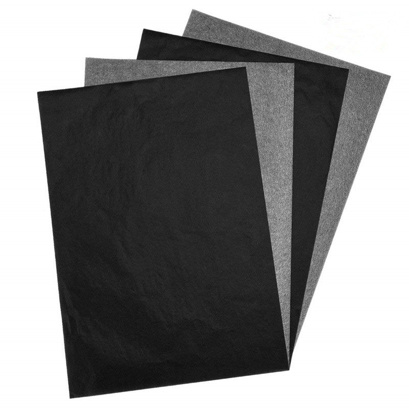 Graphite Tracing Paper Black Blue Single-Sided A4 Tracing Paper for Drawing, Printing, Copying, Painting, Tracing, 100 Sheets for Rubbing