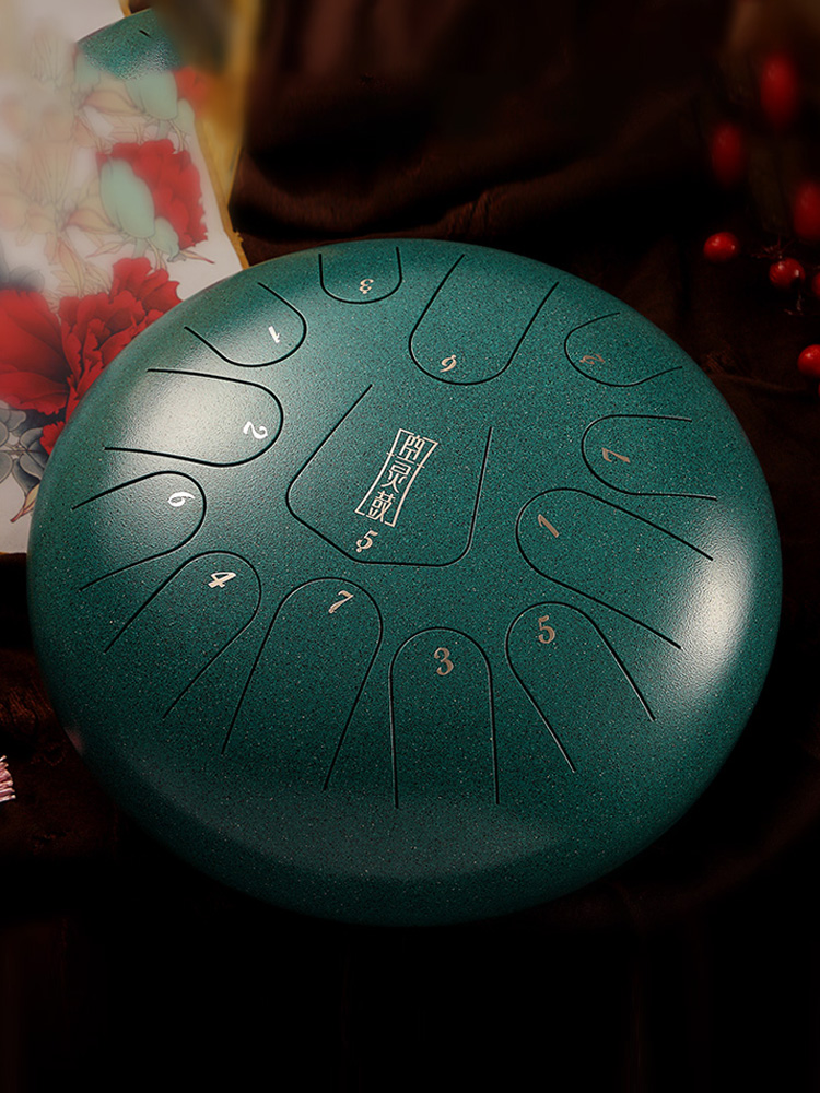 RuConfucianism Drum 12-inch 13 Sound Hollow Drum Hand Dish Percussion Instrument Forget the Drum Beginners Professional Class