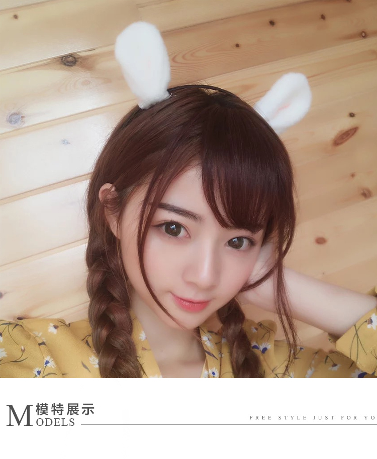 Nhật Bản và Hàn Quốc tai thỏ sang trọng headband mũ trùm đầu siêu dễ thương headband trẻ em kẹp tóc hoạt hình phụ kiện tóc nữ trang sức phụ kiện tóc gần đây