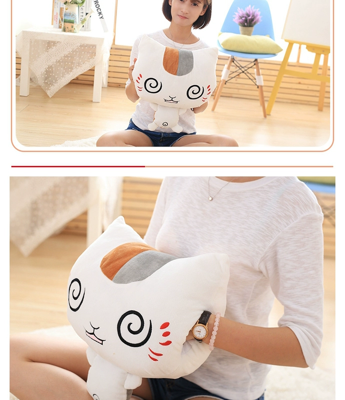Natsume tài khoản bạn mèo giáo viên gối đệm phim hoạt hình sang trọng khăn tay anime xung quanh gối mẹ miệng ba ba