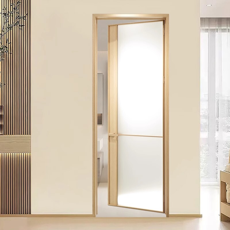 Foshan High-End Ultra-Narrow Bathroom Door, Swing Door, Titanium Magnesium Aluminum Alloy Restroom Door, Oil-Sand Glass Door, New Foshan High-End Ultra-Narrow Bathroom Door, Swing Door, Titanium Magnesium Aluminum Alloy Restroom Door, Oil-Sand Glass Door, New