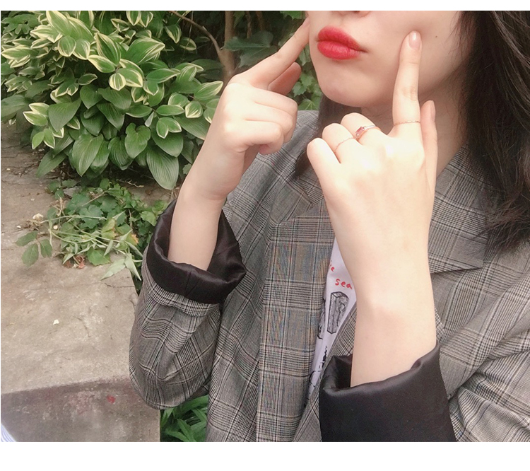 Phù hợp với áo khoác nữ phiên bản Hàn Quốc 2018 mới dài tay sang trọng khí chất thời trang mùa thu in kẻ sọc retro áo kiểu nữ đẹp tuổi 35