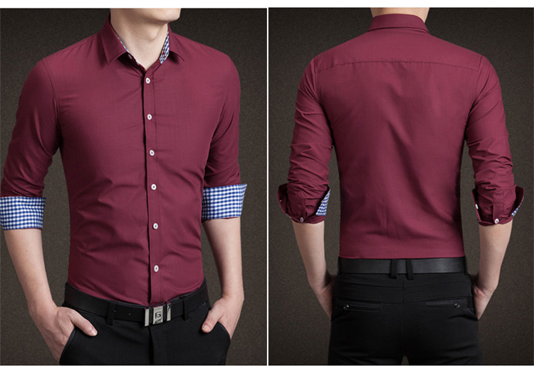 Mùa thu mới tay dài thanh niên nam kinh doanh công sở áo sơ mi kẻ sọc trung niên Slim sơ mi chuyên nghiệp quần âu áo sơ mi