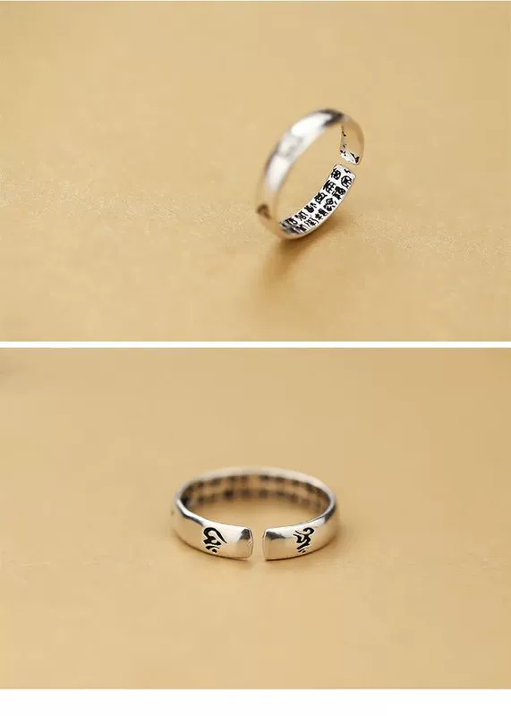 s925 sterling bạc nhiều lớp retro nhẫn chéo thời trang tính khí nhẫn cá tính khớp ngón trỏ nhẫn đuôi nhẫn trang sức - Nhẫn