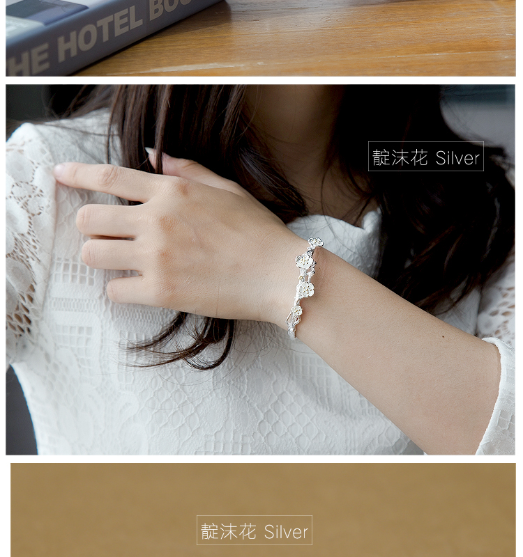 Cat 925 Bạc Bracelet Nữ Nhật Bản và Hàn Quốc Sinh viên đơn giản Ngọt ngào Comet ngọc trai dễ thương Mở vòng tay quà tặng vòng daniel wellington 