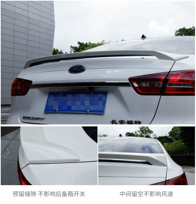 Dành riêng cho Ford Forex thể thao sửa đổi phía sau cánh cố định trang trí cánh Forrest dán đuôi xe miễn phí