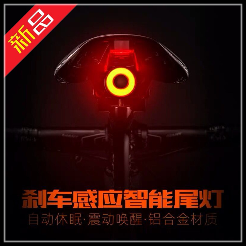 Rock Brothers Bicycle Intelligent Brake Induction Tail Light Night Ride Highlight USB Charging Warning Light Ride Equipment