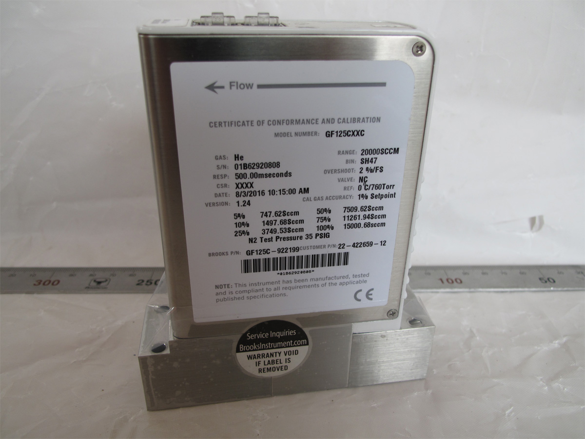 Brooks GF125CXXC Gas Quality Flow Controller MFC 280sccm-30SLM range self selection