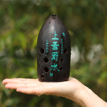 Ancient pottery xun ten-hole hard pottery xun double-chamber pen holder 10-hole beginner self-study entry professional smoked ethnic musical instrument