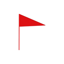 OPicky small iron flag triangulaire flag small red flag logo logo mark lead ball tossing a far-angle flag sign flag