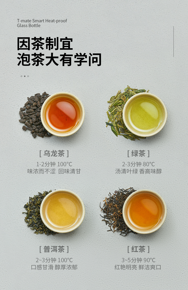 SUPOR 苏泊尔 智能计时 茶水分离双层玻璃杯茶杯 240ml 双重优惠折后￥49包邮