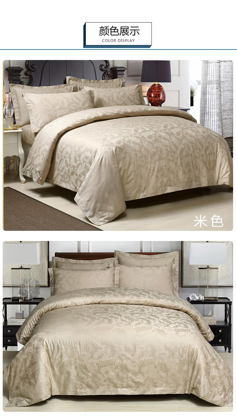 Bộ đồ giường khách sạn cotton trắng 60 satin cotton quilt bed bed khách sạn năm sao bốn mảnh - Bộ đồ giường bốn mảnh chăn ga gối