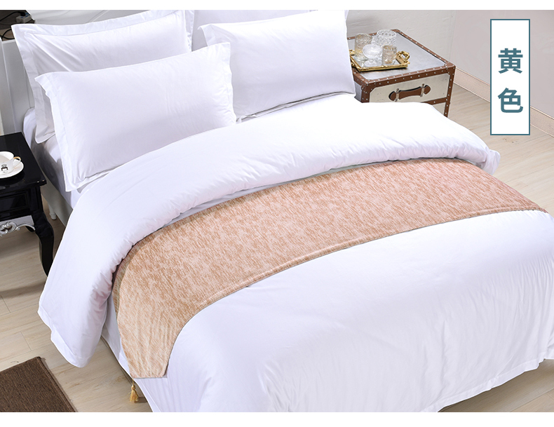 Câu lạc bộ khách sạn năm sao khăn trải giường khách sạn giường ngủ cờ giường trang trí dải hiện đại tối giản phong cách châu Âu gió tấm trải giường