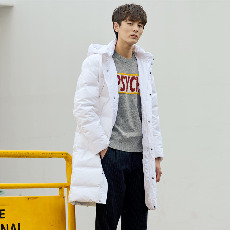 拉夏贝尔旗下 GARTINE 萨缇尼 防泼水中长款连帽男式羽绒服 天猫优惠券折后¥599包邮(¥1099-500)多色可选