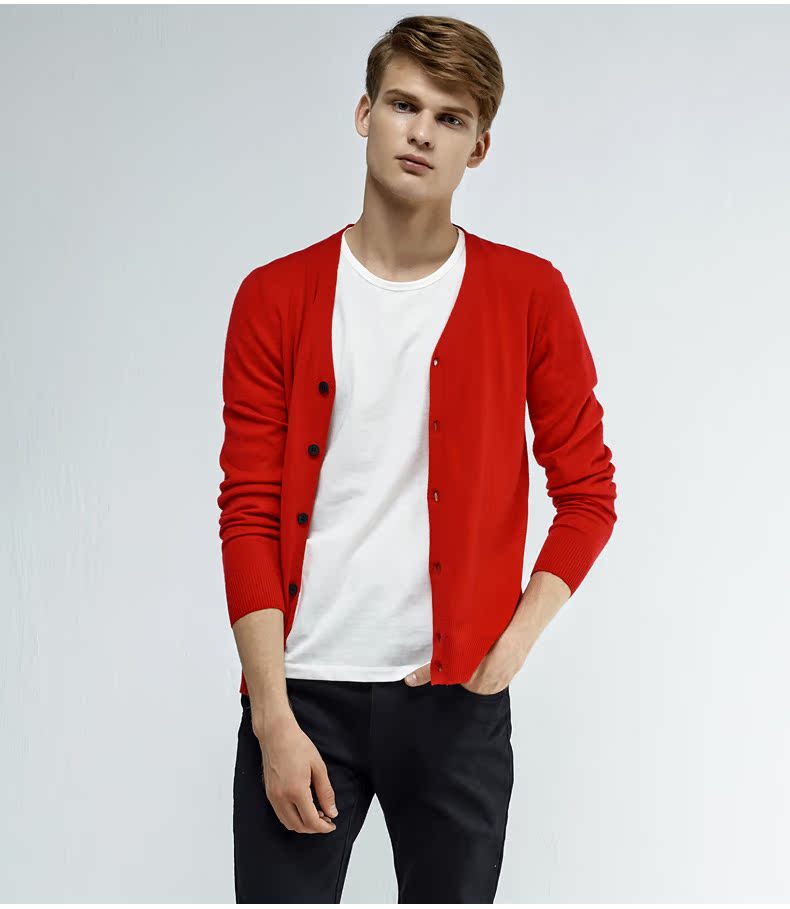 Saturni Ánh Sáng Sang Trọng của Nam Giới Đan Cardigan Áo Khoác Mùa Xuân và Mùa Thu Thanh Niên Slim Cardigan Áo Len Cổ Chữ V Nam