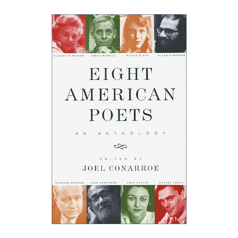 English Original Edition Eight American Poets: Anthology of Poems by Eight Poets, Including Annie Sexton, Theodore Roethke, Joel Conarroe. English Version, Imported Original English Books