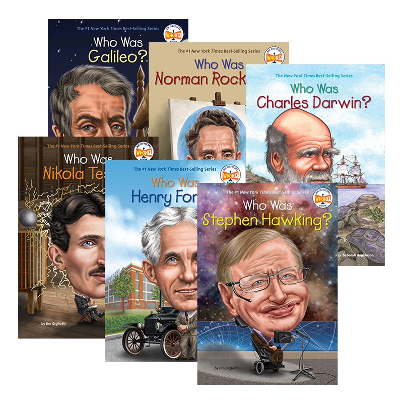 Huayan Original Edition Who Was Galileo? 6-Book Set of Celebrity Biographies in English Original Edition English Extracurricular Reading Materials for Primary and Secondary School Students, English Version Huayan Original Edition Who Was Galileo? 6-Book Set of Celebrity Biographies in English Original Edition English Extracurricular Reading Materials for Primary and Secondary School Students, English Version