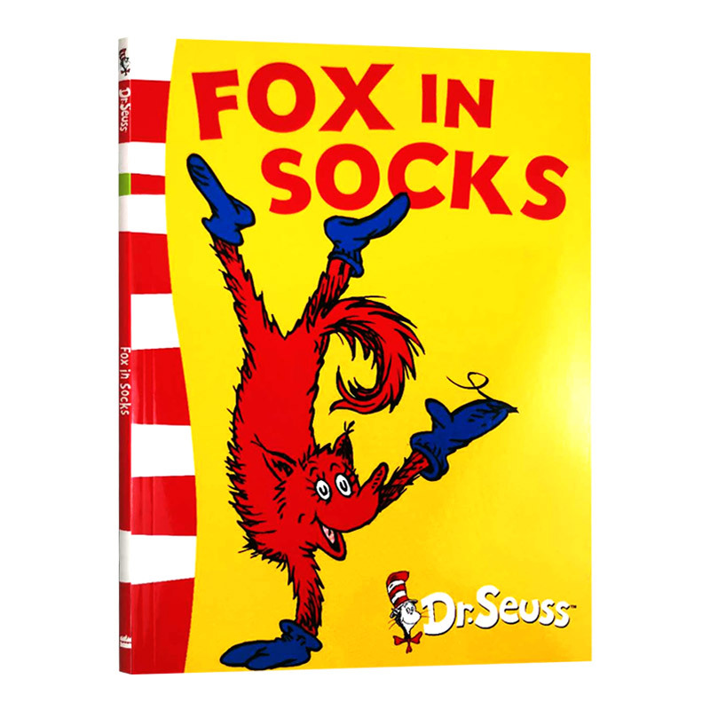 English Original Version Dr.Seuss Fox in Socks - Dr. Seuss Green Series Picture Book English Edition Imported English Original Book