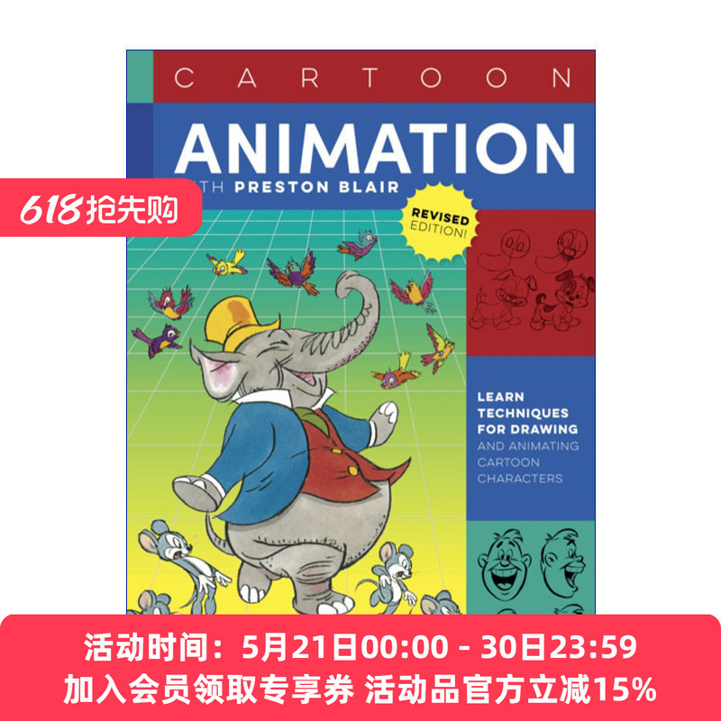 Original English Version Cartoon Animation with Preston Blair Drawing Cartoons with Preston Blair Disney Mgm Animation Master Preston Blair Imported Books