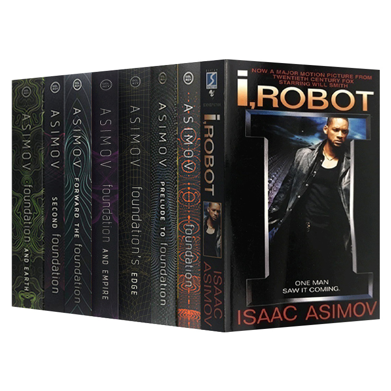 English Original Version of Foundation, the Complete Series of the Galactic Empire Foundation Series, Volumes 1-8, Isaac Asimov, Science Fiction Novel, English Version, Imported English Original Books
