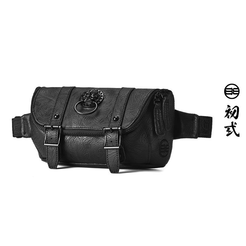 Chu Fa Chinese-Style Trendy Men's Crossbody Bag, Versatile Shoulder Bag for Commuting, Cycling, Motorcycle, Waist Bag, Casual Chest Bag