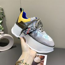 European Station SW Old Dad shoes 2022 Spring and autumn bursting with womens single shoes Bull Leather Horse Fur Collage Thick Bottom Comfort Casual Shoes