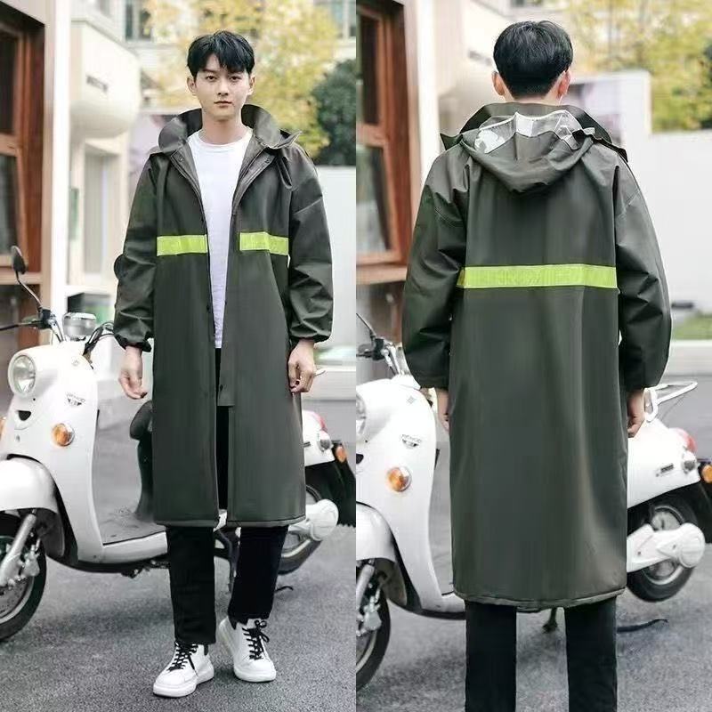 Knitted Fabric Raincoat, Heavy Rain Protection, Double-Layer Thickened Raincoat, Genuine Super Thick, Scratch-Resistant, Thickened Raincoat for Delivery and Cycling