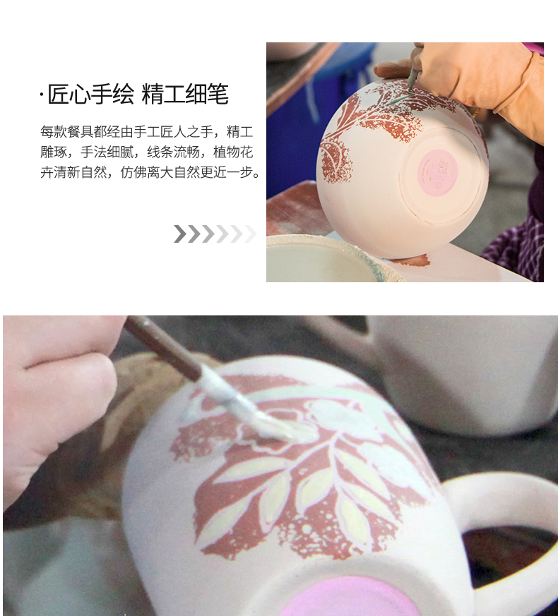 Says creative ceramic rice bowl yuquan 】 【 Japanese dishes and cutlery set big rainbow such as bowl soup bowl