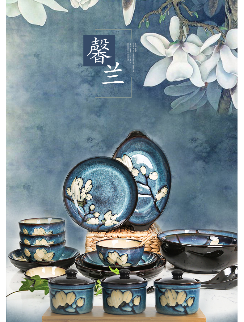 Xin LAN yuquan 】 【 Korean rice bowls with a single large soup bowl rainbow such use ceramic tableware dish dish dish soup plate