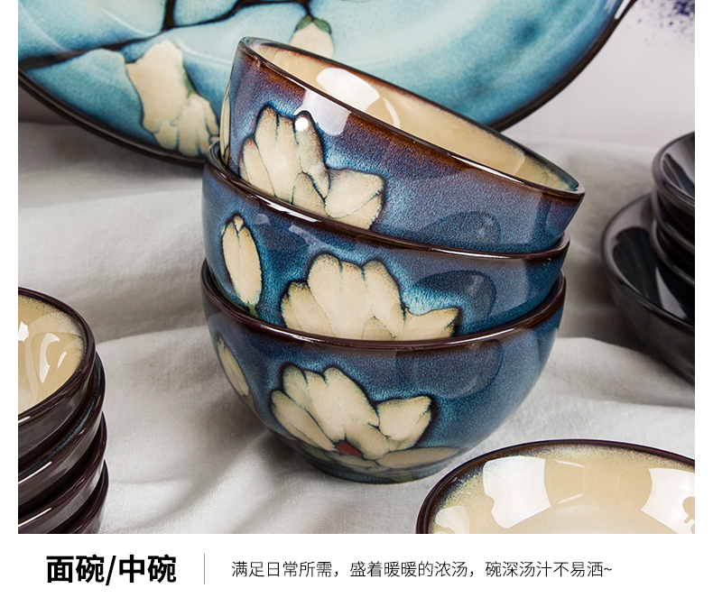 Xin LAN yuquan 】 【 Korean rice bowls with a single large soup bowl rainbow such use ceramic tableware dish dish dish soup plate