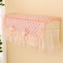 * Korean powder Princess pompom pom hanging air conditioning cover double All-Inclusive hanging air conditioning cover