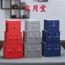  Explosive Yunjin Jianzhan teapot tea set gift box Porcelain box tea box Ceramic handicraft decoration Wedding gift box