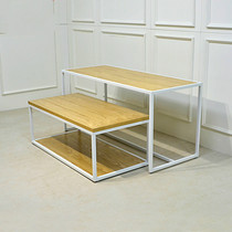 Clothing store high and low running water table floor-standing Zhongdao display table combination shopping mall display stand flower shop ladder display stand