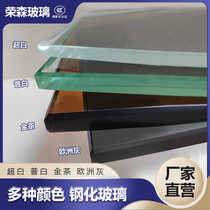 Rongsen glass tempered glass custom multi-color tempered glass round dining table bathroom partition glass