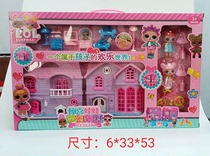 887-16 doll villa set Girl house toy mixed batch