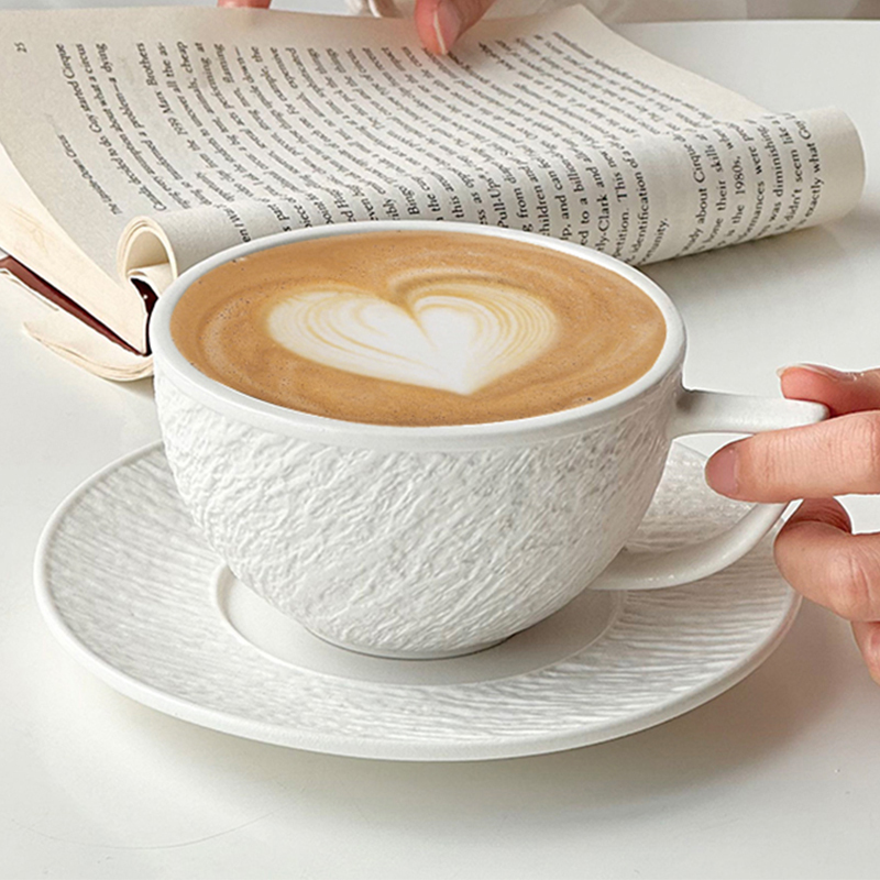 Creative Rock-Patterned Ceramic Coffee Cup, Retro Latte Art Cup, High-Value Cappuccino Mocha Cup, Mug