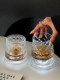 Light Luxury and High-End Diamond Whiskey Glass, Rotating Glass, Tumbler, Stress-Relief Crystal Wine Glass, Beer Glass